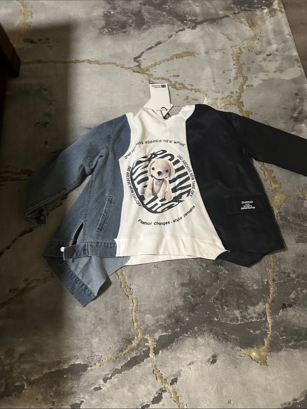 Part Jean part faux leather